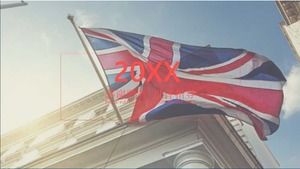 Flaggenserie PPT-Vorlage der britischen Flagge