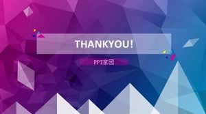 Purple background and polygon background PPT template downloadv