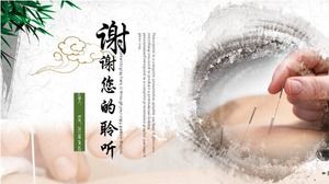 Modèle ppt d'acupuncture de la culture de la médecine traditionnelle chinoise