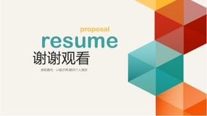 Foreign classic resume ppt template