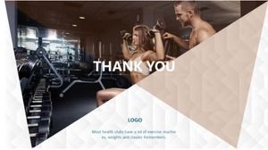Europejski i amerykański styl siłowni szablon reklama ppt