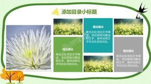 Green cartoon environmental protection theme publicity presentation ppt template