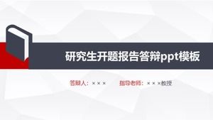 Graduate student opening report defense ppt template