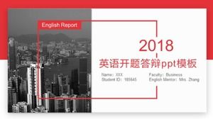 English opening and defense ppt template