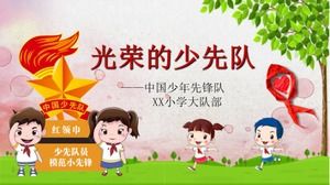 Çin Gençlik Öncü İlköğretim Okulu tugay etkinliği ppt şablonu