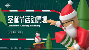 Modello ppt di pianificazione di eventi di Natale 3D carino