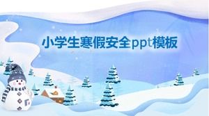 Plantilla ppt de seguridad de vacaciones de invierno para estudiantes de escuela primaria