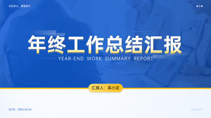 Șablon ppt de raport de sfârșit de an al industriei generale de afaceri albastre