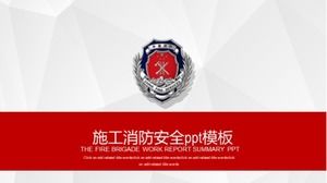 Construction fire safety ppt template