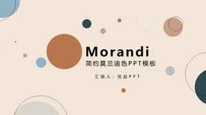 Modèle PPT couleur Morandi simple à pois