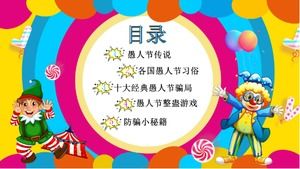 April Fool's Day Çince ve İngilizce ppt şablonu