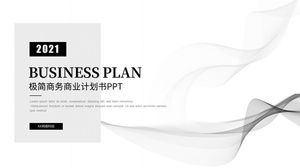 Modelo de PPT de relatório de negócios preto e cinza minimalista