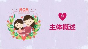 Szablon ppt promocja produktów do pielęgnacji skóry na Dzień Matki