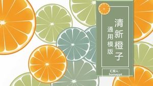 Modelo de PPT de fatias de laranja de frutas frescas fatias de limão