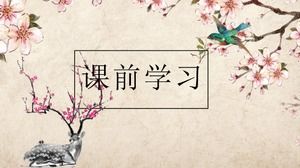 Du Fu'nun eğitim yazılımı ppt şablonunun üç eski şiiri