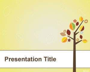 Yapraklar PowerPoint Şablonuyla Ağacı