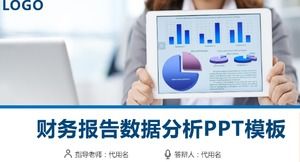 Modelo de ppt geral de análise de dados de relatório financeiro simples de negócios