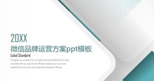 Modello ppt del piano operativo del marchio WeChat