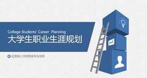Modelo de PPT de planejamento de carreira de estudante universitário azul