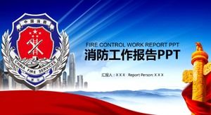 Yangın bilgisi sunumu yangın çalışması raporu ppt şablonu