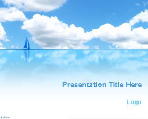 Sea biru dan Sky PowerPoint Template