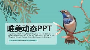 Beautiful cartoon illustration background embellishment company business general PPT template
