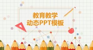 Template PPT courseware pengajaran pensil anak-anak yang lucu