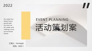 Fresh and lively event planning scheme PPT template