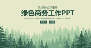 الطازجة الخضراء ناقلات الغابات الخلفية تجميل الأعمال العامة قالب PPT