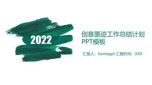 PPT-Vorlage für den Zusammenfassungsplan für kreative Tinte