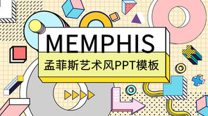 Template PPT gaya Memphis yang kreatif