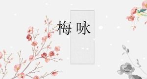 Elegante Pflaumenblüte im chinesischen Stil ppt-Vorlage