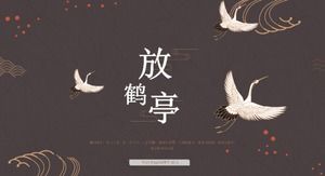 Schöne und elegante Poesie-ppt-Vorlage im chinesischen Stil