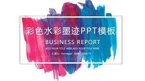 Template PPT bisnis bisnis noda tinta warna minimalis mode