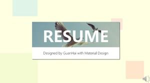 Simple modern fashion European and American style resume competition PPT template