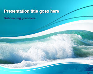 Ocean Waves Szablon PowerPoint