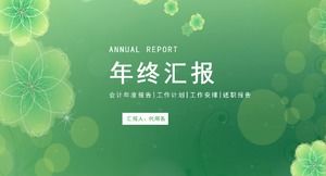 Modelo de PPT de resumo de relatório de trabalho de final de ano fresco pequeno verde