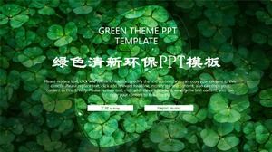 Green oxygen fresh wind environmental protection theme business general PPT template