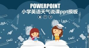 Primary school English weather lesson ppt template