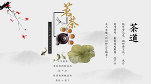 Enfes Çin tarzı çay sanatı görgü kuralları eğitimi PPT şablonu