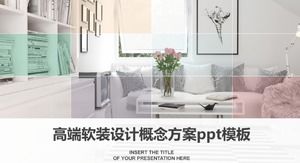High-end soft decoration design concept scheme ppt template