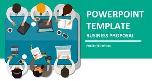 Modelo de PPT de introdução de equipe de negócios de estilo simples