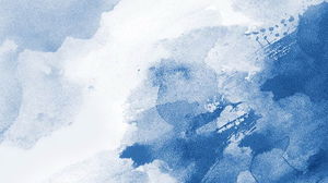 5 blue watercolor PPT background pictures