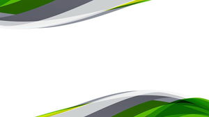 緑と灰色のカラーマッチングと抽象的な動的曲線PPT背景画像