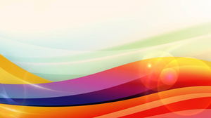 세 가지 다채로운 리플 곡선 PPT 배경 사진