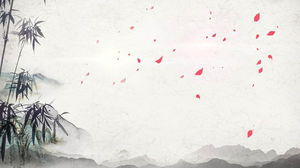 Eight classical ink and wash Chinese style PPT background pictures