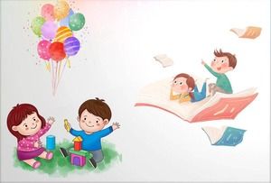 Trei grupuri de materiale PPT pentru copii din desene animate