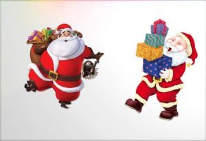 Dwa Mikołaje i prezenty świąteczne Materiał PPT