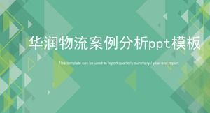 Çin Kaynakları Lojistik Vaka Çalışması PPT Şablonu