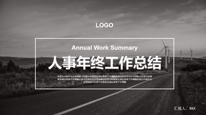 Personnel year-end work summary ppt template